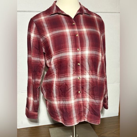 Jachs Girlfriend XXL flannel plaid shirt very soft long sleeves w/hand pockets - Picture 3 of 9